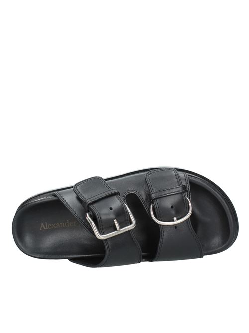 Leather Mules sandals ALEXANDER MCQUEEN | VD0383NERO