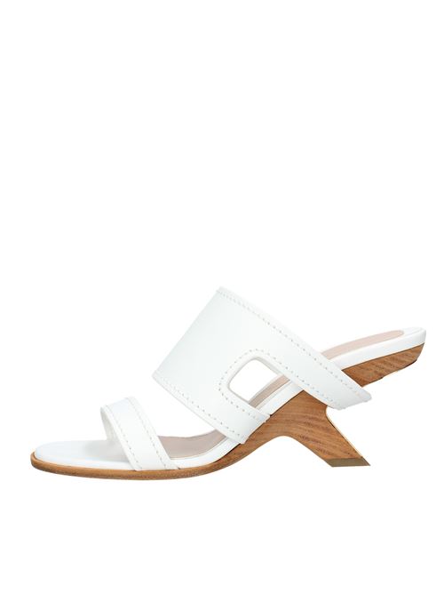 Leather mules and sabots ALEXANDER MCQUEEN | VD0385BIANCO