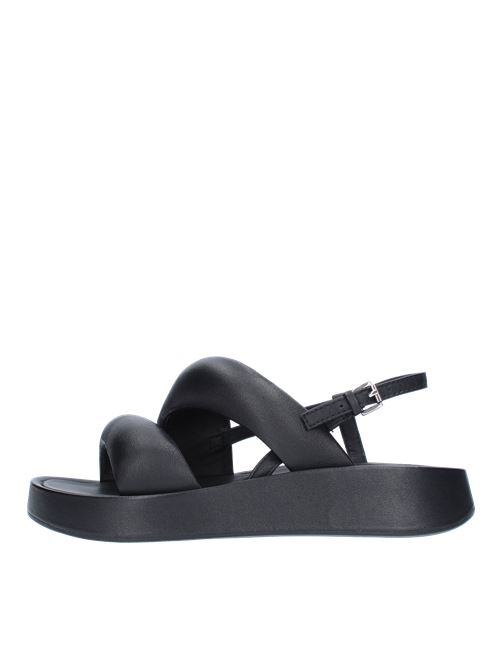 Nappa leather flat sandals ASH | 136025001