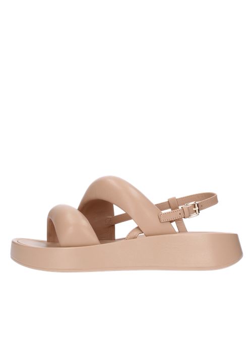 Nappa leather flat sandals ASH | 136025002