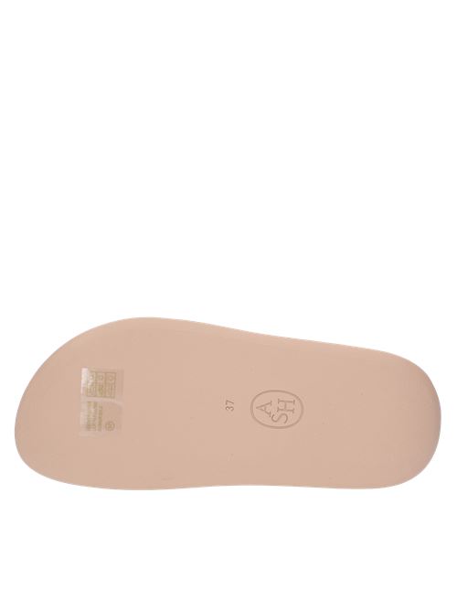 Nappa leather flat sandals ASH | 136025002