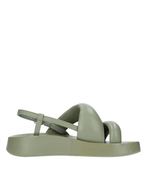 Nappa leather flat sandals ASH | 136025005