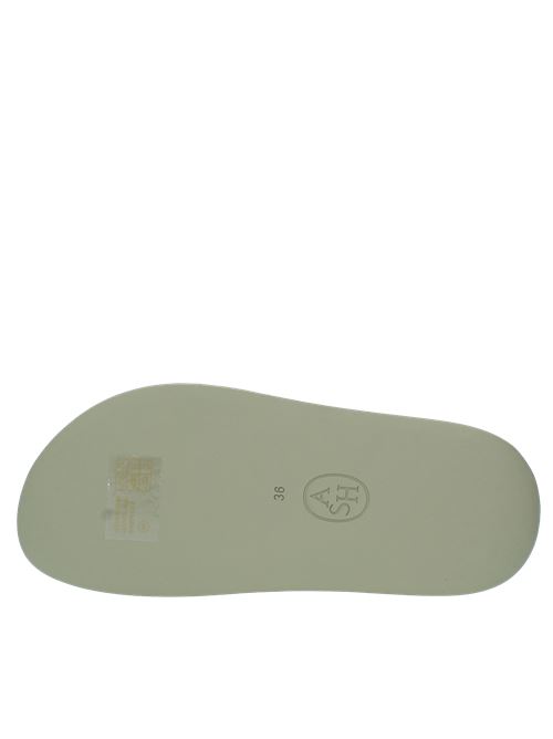 Nappa leather flat sandals ASH | 136025005