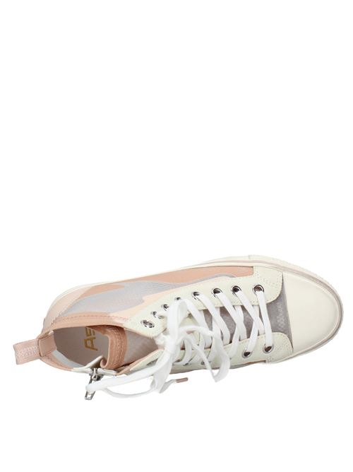High top sneakers made of leather and transparent technical fabric ASH | VD0940ROSA