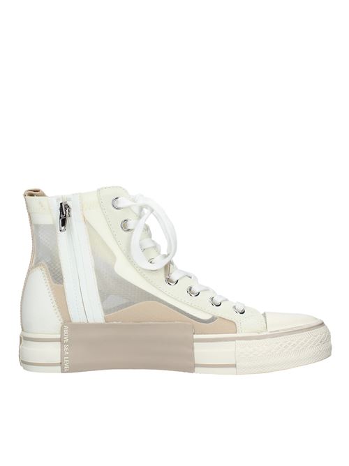 High top sneakers made of leather and transparent technical fabric ASH | VD0941PANNA