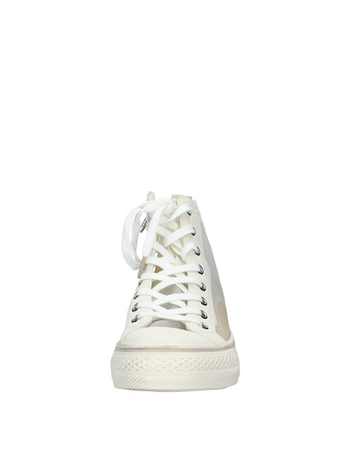 High top sneakers made of leather and transparent technical fabric ASH | VD0941PANNA