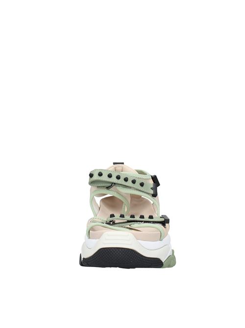 Technical fabric wedge sandals ASH | VD1067NUDE VERDE