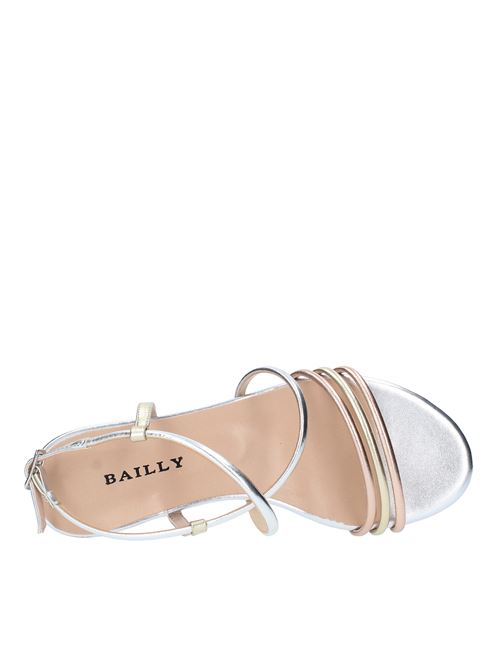 Faux leather flat sandals BAILLY | 011ARGENTO