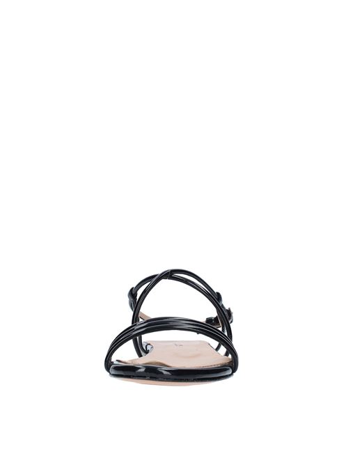 Faux leather flat sandals BAILLY | 011NERO