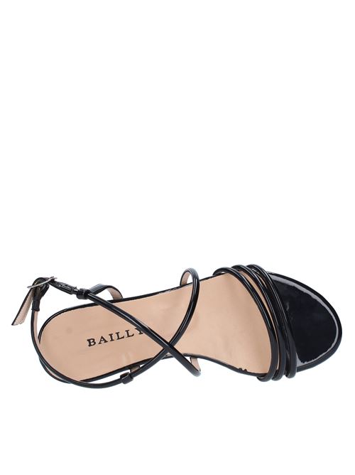 Faux leather flat sandals BAILLY | 011NERO