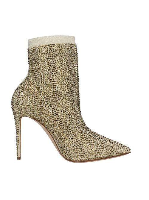 Ankle boots in elasticised fabric and rhinestones CASADEI | VB0049_CASAORO