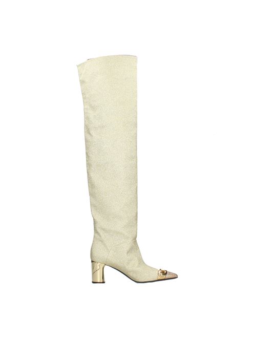 Golden Chain over-the-knee boots in laminated fabric CASADEI | VB0081_CASAORO