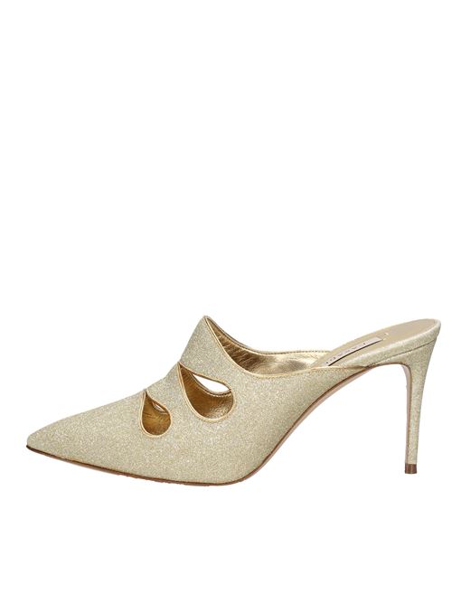Sabot mules made of leather and glitter CASADEI | VD0021ORO GLITTER