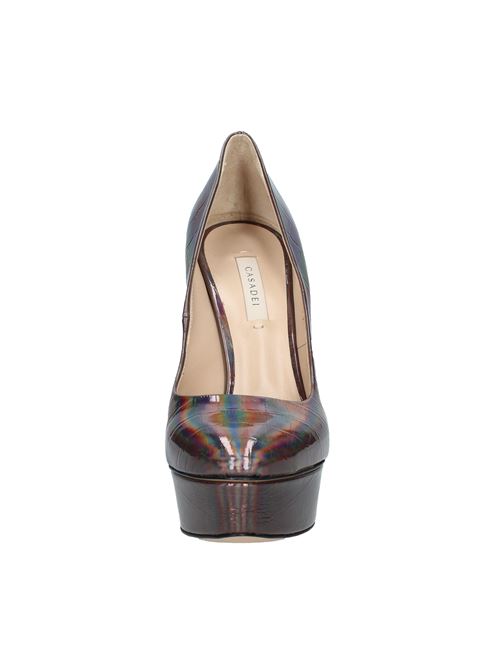 Shiny leather pumps with coconut print CASADEI | VD0031PIOMBO CANGIANTE
