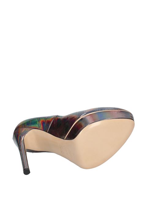 Shiny leather pumps with coconut print CASADEI | VD0031PIOMBO CANGIANTE