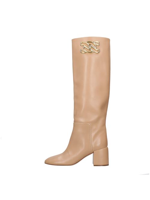 Leather boots CASADEI | VD0048TOFFEE/NUDE