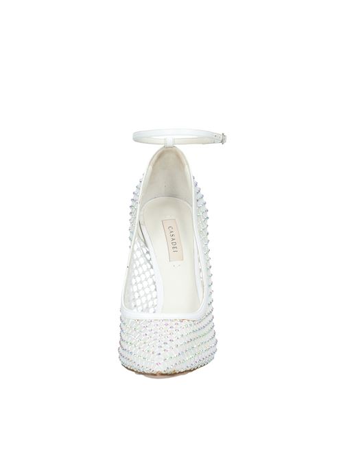 Blade pumps made of leather fabric and rhinestones CASADEI | VD0053BIANCO-STRASS