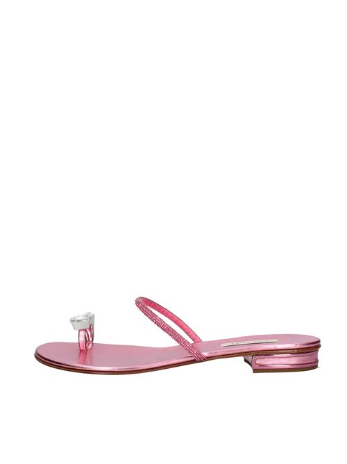 Metal and rhinestone leather thong sandals CASADEI | VD0085Optimistic pink rose