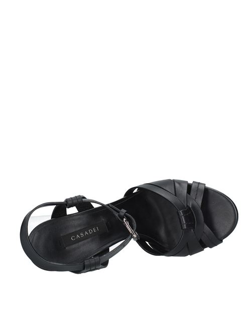 Leather platform sandals CASADEI | VD0093NERO