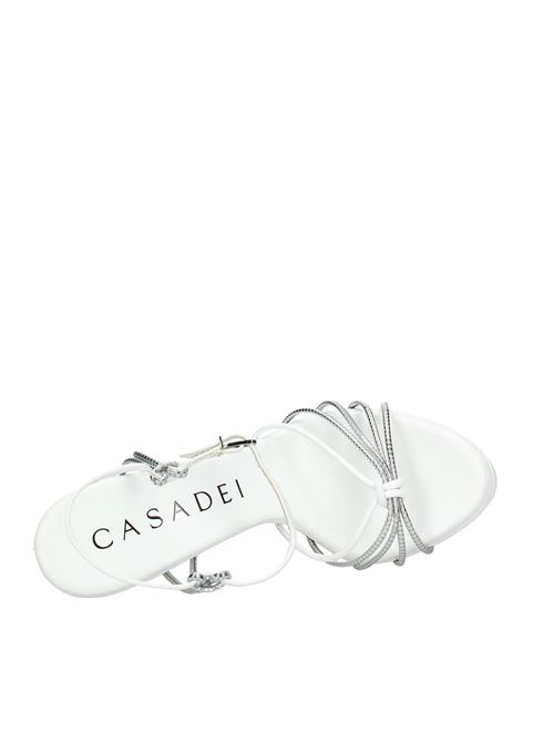 Leather platform sandals CASADEI | VD0104ARGENTO/BIANCO
