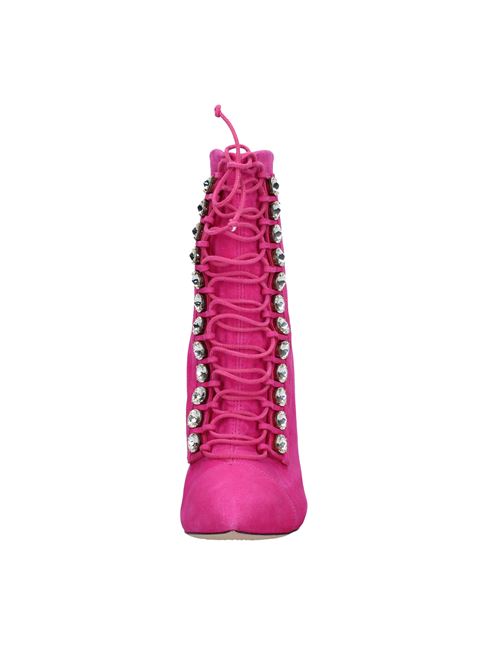 Suede Blade ankle boots with rhinestone jewel applications CASADEI | VD0109POP FUXIA