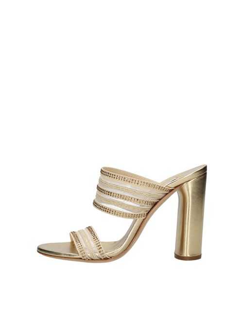 Mules and sabots made of stretch fabric and rhinestones CASADEI | VD0118ORO