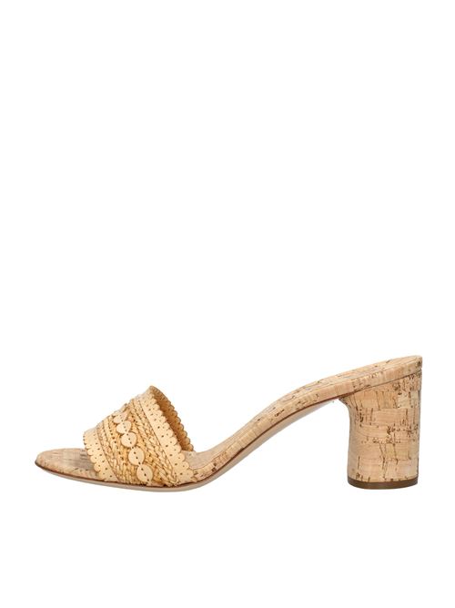 Leather and cork mules and sabots CASADEI | VD0125BEIGE