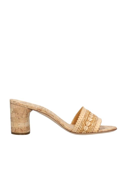 Leather and cork mules and sabots CASADEI | VD0125BEIGE