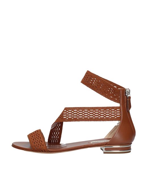 Leather and stretch fabric sandals CASADEI | VD0126MARRONE