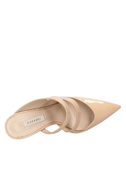 Patent leather mules and sabots CASADEI | VD0130NUDE