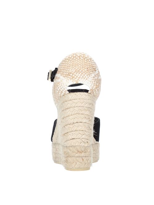 Sandali con zeppa in tessuto e corda CASTANER | BIANCANERO