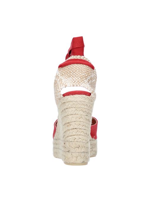 Sandali con zeppa in tessuto e corda CASTANER | CHIARAROSSO