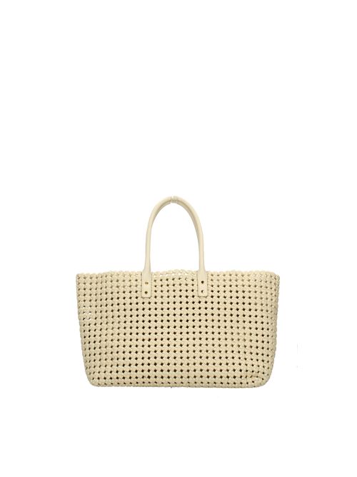 Fabric and leather shopper COCCINELLE | BL0215BEIGE