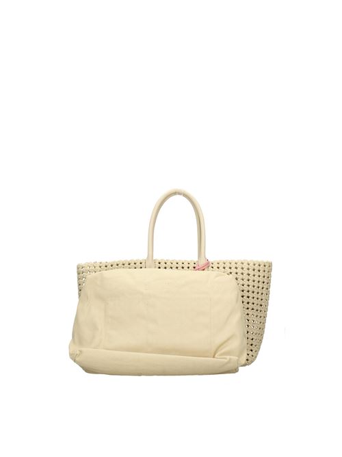 Fabric and leather shopper COCCINELLE | BL0215BEIGE