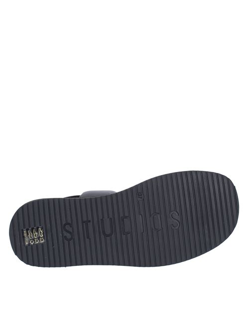 Nappa leather flat sandals COPENHAGEN | CPH767NERO