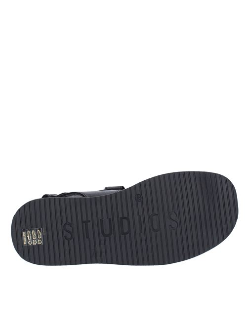 Nappa leather flat sandals COPENHAGEN | CPH787NERO
