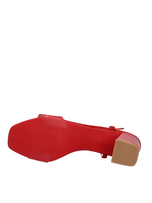 Coco print leather sandals DANIELE ANCARANI | VD0306ROSSO