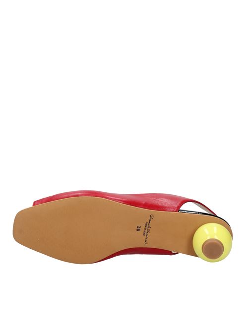 Sandals made of leather DANIELE ANCARANI | VD0335BORDEAUX/GIALLO