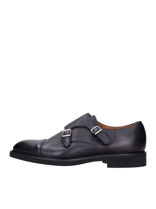 Double buckle leather loafers DOUCAL'S | VB0017_DOUCBLU