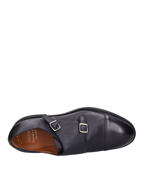 Double buckle leather loafers DOUCAL'S | VB0017_DOUCBLU