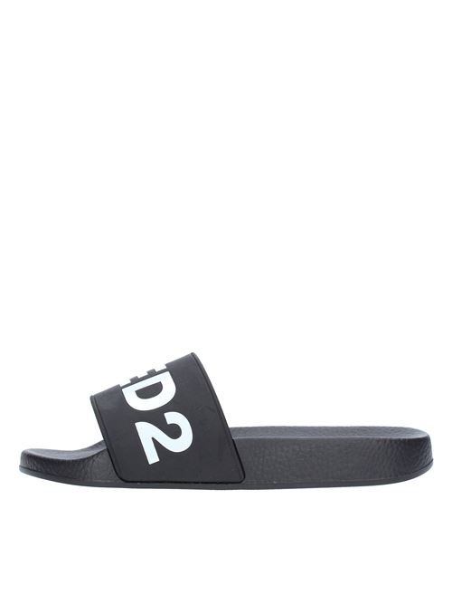 Mules in logoed rubber DSQUARED2 | FFW0101NERO