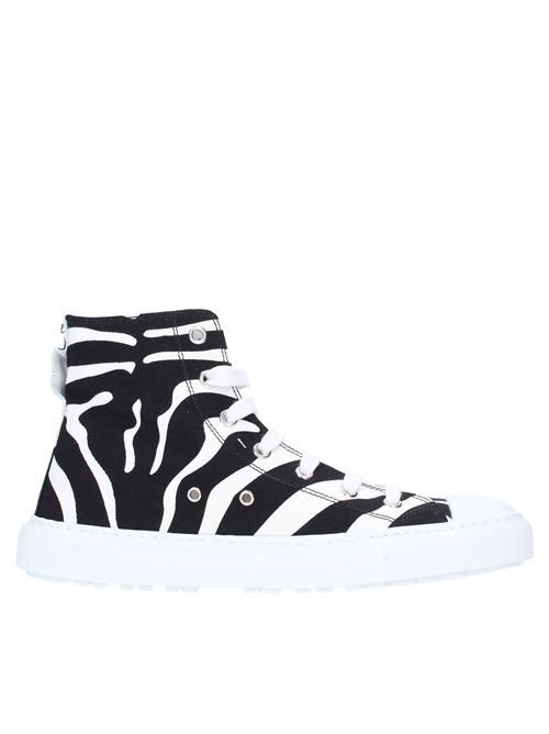 Sneakers alte in tessuto stampa zebra DSQUARED2 | SNQ0129BIANCO-NERO