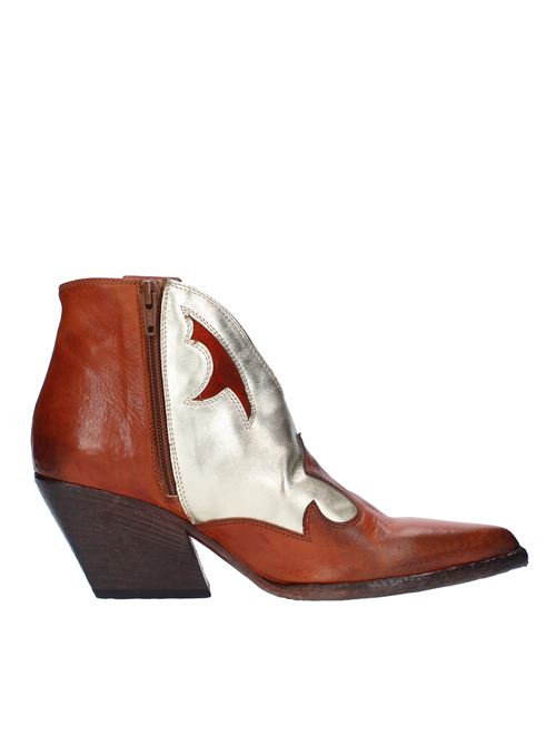 Texan leather ankle boots ELENA IACHI | E2264CUOIO-PLATINO-ZUCCA