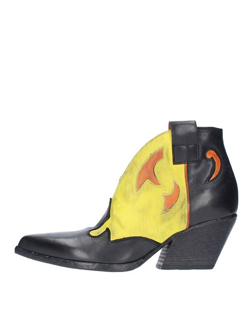 Texan leather ankle boots ELENA IACHI | E2264NERO-LIMONE