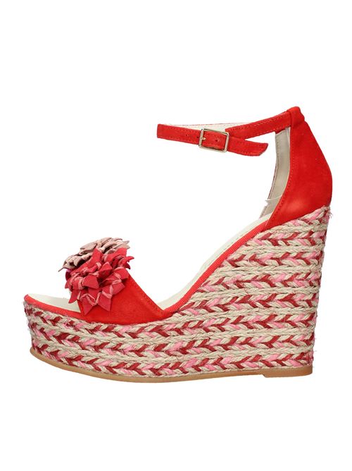 Suede and rope wedge sandals ESPADRILLES | VD1255ROSSO