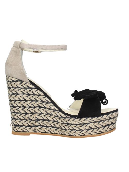 Suede and rope wedge sandals ESPADRILLES | VD1266NERO