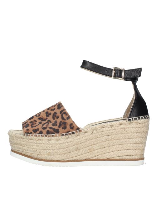 Faux leather fabric and rope wedges ESPADRILLES | VD1268MULTICOLOR