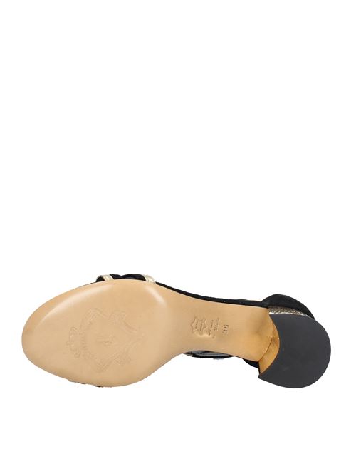 Leather and suede sandals FRANCESCO SACCO | VD1183NERO