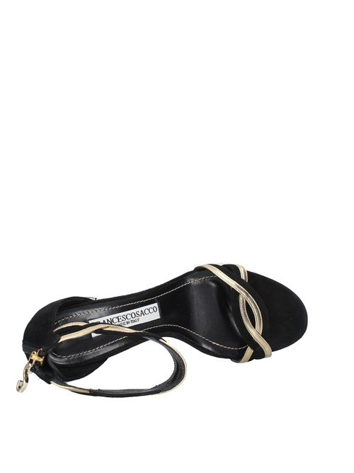 Leather and suede sandals FRANCESCO SACCO | VD1183NERO