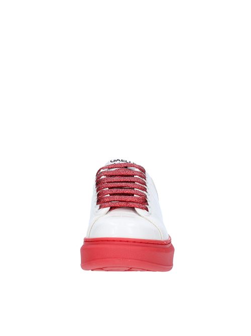 Faux leather sneakers GAELLE | GBD2275BIANCO ROSSO